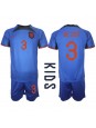 Billige Nederland Matthijs de Ligt #3 Bortedraktsett Barn VM 2022 Kortermet (+ Korte bukser)
